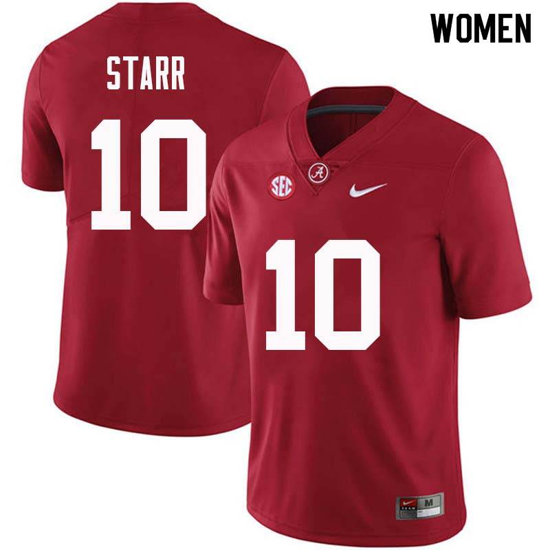 Alabama Crimson Tide Women's Bart Starr #10 Crimson NCAA Nike Authentic Stitched College Football Jersey VY16Y42KO